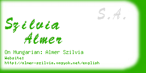 szilvia almer business card